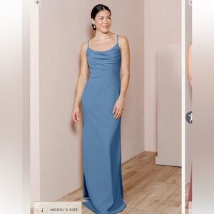 Revelry dusty blue bridesmaid dress size 6